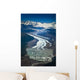 Aerial Of Rohn Glacier Flowing Into Nizina Glacier Wall Mural