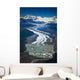Aerial Of Rohn Glacier Flowing Into Nizina Glacier Wall Mural