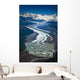 Aerial Of Rohn Glacier Flowing Into Nizina Glacier Wall Mural