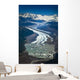 Aerial Of Rohn Glacier Flowing Into Nizina Glacier Wall Mural