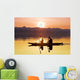Kayakers Paddle Wall Mural