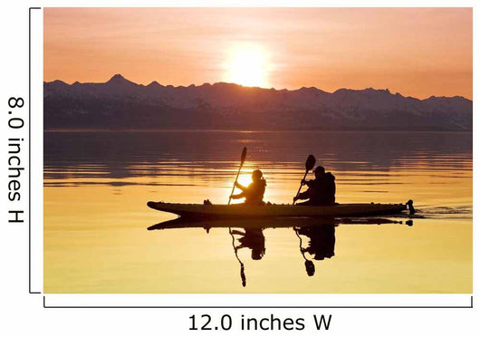 Kayakers Paddle Wall Mural
