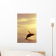 Humpback Whale Breaching In Inside Passage Se Ak Summer Backlit Wall Mural