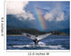 Humpback Whale Submerging Showing Fluke With Rainbow Wall Mural