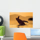 Humpback Whale Breaching At Sunset Wall Mural