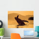 Humpback Whale Breaching At Sunset Wall Mural