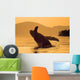 Humpback Whale Breaching At Sunset Wall Mural