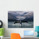 Composite Humpback Whale Shows Fluke Wall Mural