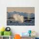 Pod Of Humpbacks Feeds Wall Mural