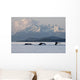 Humpback Whale Pod Lifts Their Flukes Wall Mural
