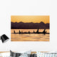 Silhouette Of A Pod Of Orca Whales Wall Mural