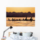 Silhouette Of A Pod Of Orca Whales Wall Mural