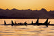 Silhouette Of A Pod Of Orca Whales Wall Mural