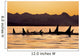 Silhouette Of A Pod Of Orca Whales Wall Mural