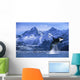 Orca Whale Breaching Glacier Bay Composite Se Wall Mural