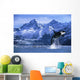 Orca Whale Breaching Glacier Bay Composite Se Wall Mural