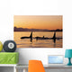 Orca Whales Surface In Lynn Canal At Sunset With Coast Range Wall Mural