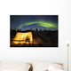 Trappers Tent Lit Up With Aurora Borealis At Wapusk National Park Wall Mural