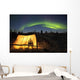 Trappers Tent Lit Up With Aurora Borealis At Wapusk National Park Wall Mural