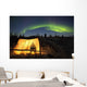 Trappers Tent Lit Up With Aurora Borealis At Wapusk National Park Wall Mural