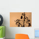 Silhouette Of A Bald Eagle Perched On A Tree At Sunset Wall Mural