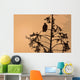 Silhouette Of A Bald Eagle Perched On A Tree At Sunset Wall Mural