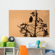 Silhouette Of A Bald Eagle Perched On A Tree At Sunset Wall Mural