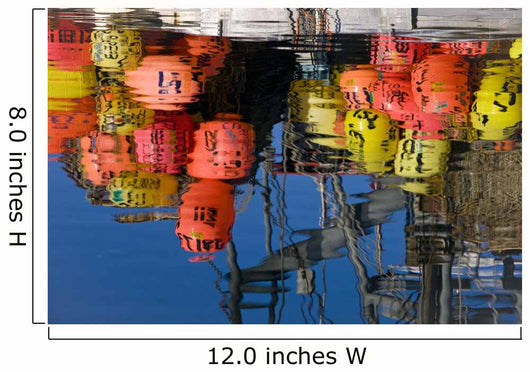 Commercial Fishing Boat Buoys And Gear Reflect Wall Mural