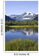 View Of Mendenhall Glacier With Pond And Green Grass Wall Mural