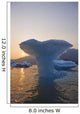 Sunset Beyond Ice Sculpture Of A Whales Tail Wall Mural