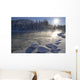 Mendenhall River Flowing Through Snow Wall Mural