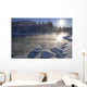 Mendenhall River Flowing Through Snow Wall Mural