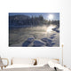 Mendenhall River Flowing Through Snow Wall Mural