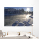 Mendenhall River Flowing Through Snow Wall Mural