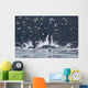 Humpback Whales Bubble Net Feeding For Herring In Chatham Strait Wall Mural