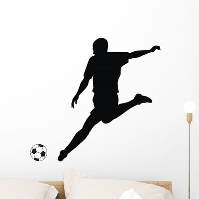 Football Soccer shown on a wall