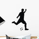 player kicking soccer Wall Decal