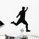 player kicking soccer Wall Decal
