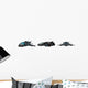 Three Futuristic Spacecrafts Wall Decal Sticker Set