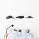 Three Futuristic Spacecrafts Wall Decal Sticker Set