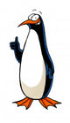 Comic Pinguin Wall Decal