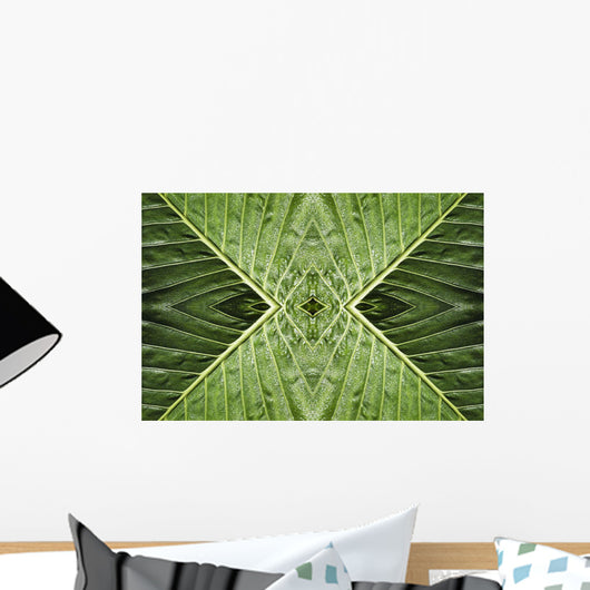 Close up of vein patterns in leaves;Gold coast queensland australia Wall Mural