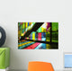 Stained Glass Windows and Staircase Wall Mural
