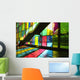 Stained Glass Windows and Staircase Wall Mural