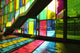 Stained Glass Windows and Staircase Wall Mural