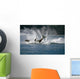Double Breaching Orcas Wall Mural