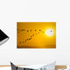 Canada Geese Migration In Sunset Composite Wall Mural