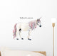 Watercolor White Unicorn Wall Decal