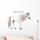 Watercolor White Unicorn Wall Decal