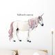 Watercolor White Unicorn Wall Decal